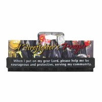 6pk -Bracelet Silicone Firefighter Prayer 7/16 Card - (Pack of 6)