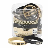 24pk -Bracelet Silicone I Said A Prayer 7/16 24/tub - (Pack of 24))