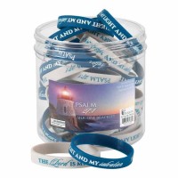 24pk -Silicone Bracelet lighthouse Ps 27:1 - (Pack of 24))