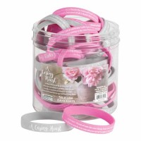 24pk -Bracelet Silicone-caring Heart 2 Assorted 7/16 Inches - (Pack of 24))