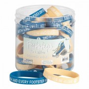 24pk -Bracelet Silicone-footsteps Psalm .2 Assorted 7/16 Inches - (Pack of 24))