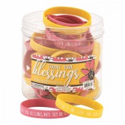 Bracelet Silicone Count Blessings 2 Asst 7/16 Inches
