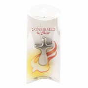 4pk -Cross Pray Palm Confirmation Zinc - (Pack of 4)