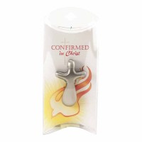 4pk -Cross Pray Palm Confirmation Zinc - (Pack of 4)