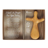 Tabletop Cross Palm I Said A Prayer For You Wood