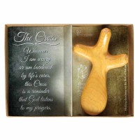 Tabletop Cross Palm Prayer Tabletop Cross Wood 3.5x4.75