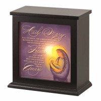 Light Box Madonna Child Mdf Blk 8x8