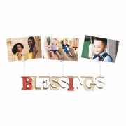 3pk -Photo Clip Blessings Wood 6.25 3 Clips - (Pack of 3)