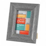 2pk -Photo Frame Tabletop Phil 4:13 Dk Gray 4x6 - (Pack of 2) 2pk -Photo Frame Tabletop Phil 4:13 Dk Gray 4x6 - (Pack of 2)