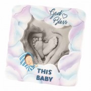 Photo Frame Baby Boy Resin 4 Inches H