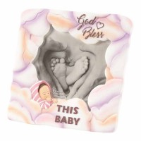 Photo Frame Baby Girl Resin 4 Inches H