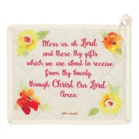 2pk -Pot Holder Bless Us 10x8 - (Pack of 2)