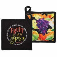 2pk -Pot Holder Fruit Of Spirit Cotton 8 X 8 - (Pack of 2)