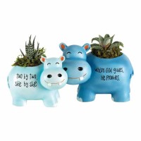 Planter Set Noah's Ark Two By Resin Planter Set Noah's Ark Two By Resin