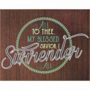 Plaque Wall Of God Surrender 10x8 - (Pack of 2)