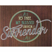 2pk -Plaque Wall Of God Surrender 10x8 - (Pack of 2)
