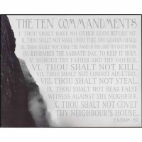 2pk -Plaque Tabletop Ten Commandments Mdf 8x10 - (Pack of 2)