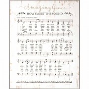 Plaque Wall Amazing Grace Hymn Mdf 11x14