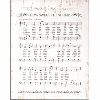 Plaque Wall Amazing Grace Hymn Mdf 11x14