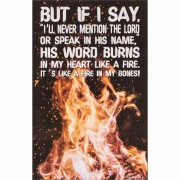 Plaque Wall If I Say Jeremiah 20:9 Mdf 11x17