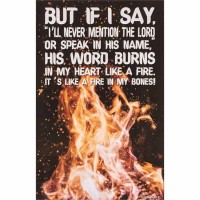 Plaque Wall If I Say Jeremiah 20:9 Mdf 11x17