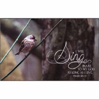 2pk -Plaque Wall I Will Sing Ps.104:33 Mdf 11x7 - (Pack of 2)