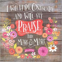 Plaque Wall I Will Hope Ps.71:14 Mdf 12x12