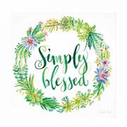 Plaque Wall Simply Blessed Mdf 12x12