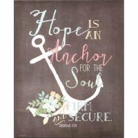 Plaque Wall Hope Anchors Heb.6:19 Mdf 12x15