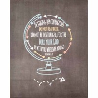 Plaque Wall Be Strong Joshua 1:9 Mdf 12x15