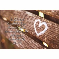 2pk -Plaque Wall John 3:16 Mdf 12x8 - (Pack of 2)