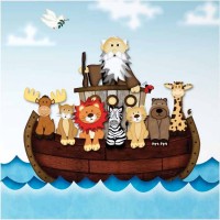 Plaque Wall Noah's Ark Mdf 14x14 Plaque Wall Noah's Ark Mdf 14x14