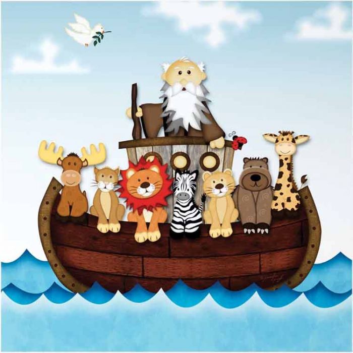 Home Accents, Blessings : Plaque Wall Noah s Ark Mdf 14x14
