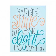 Plaque Wall Arise Shine Is60:1 Mdf 14x18