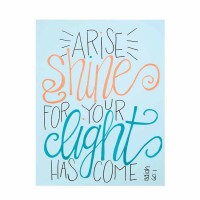 Plaque Wall Arise Shine Is60:1 Mdf 14x18