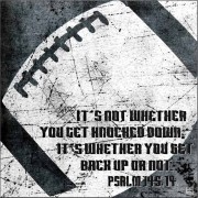 Plaque Wall Football Ps. 145:14 Mdf 16x16