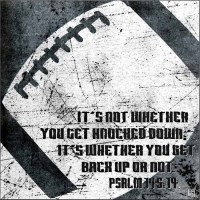 Plaque Wall Football Ps. 145:14 Mdf 16x16