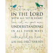 Plaque Wall Trust In Lord Prov.3:5-6 Mdf