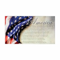 Plaque Wall America Mdf 16x9