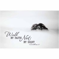 Plaque Wall Walk By Fath 2cor.5:7 Mdf 17x11
