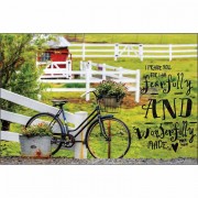 Plaque Wall Bicycle Planter Mdf 18x12