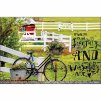 Plaque Wall Bicycle Planter Mdf 18x12