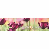 Plaque Wall Rejoice Romans 12:12 Mdf 18x5