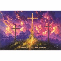 Plaque Wall Rugged Cross I Am Mdf 20x13