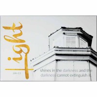 Plaque Wall Light Shines Jn.1:5 Mdf 22x15