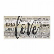 Plaque Wall A Love 1 Cor13 Mdf 24x12
