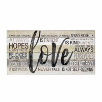 Plaque Wall A Love 1 Cor13 Mdf 24x12