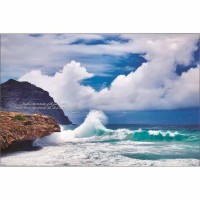 Plaque Wall Wave Hello Ps.93:4 Mdf 24x16
