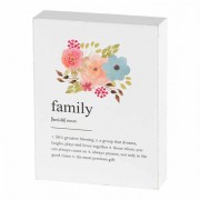 2pk -Plaque Tabletop Family Definition Mdf 3x4 - (Pack of 2)