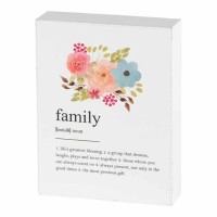 2pk -Plaque Tabletop Family Definition Mdf 3x4 - (Pack of 2)